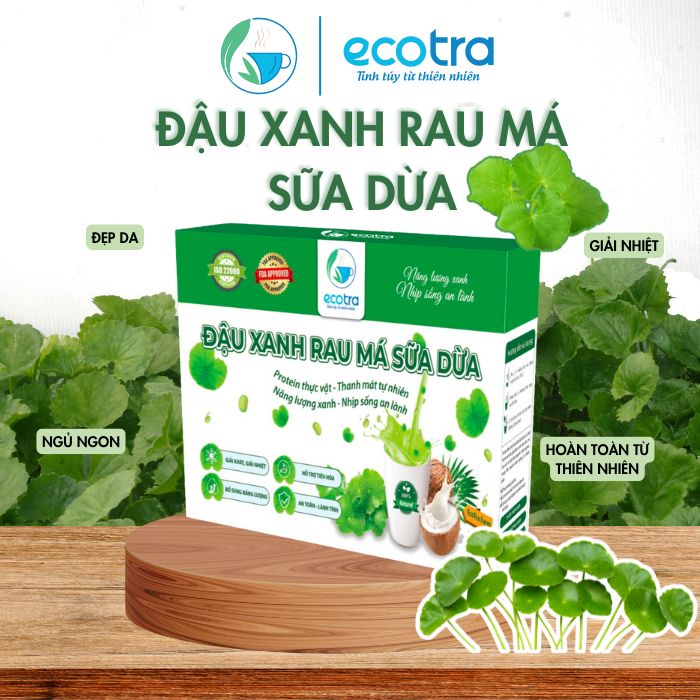 Đậu xanh rau má sữa dừa Ecotra